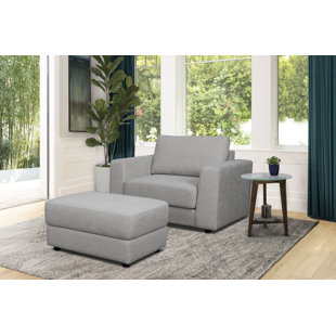 Wayfair oversized discount chair and ottoman